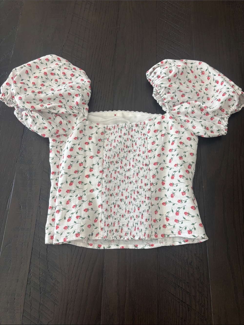 Reformation Marella Puff Sleeve Linen Top - Picture 3 of 7